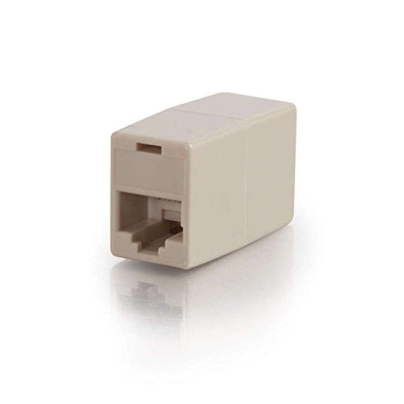 C2G C2G 01927 RJ12 6-Pin Modular Straight-Through Inline Coupler, Ivory  - Image 1