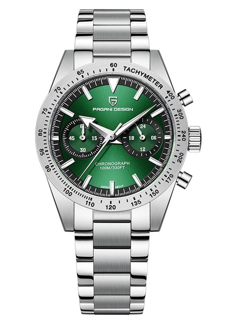 باغاني ديزاين الرجال كرونوغراف ساعات كوارتز 40 مللي متر الفولاذ المقاوم للصدأ مقاوم للماء ساعة معصم رياضية للرجال - Image 1