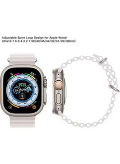 Ocean Band 42mm 44mm 45mm 49mm Compatible For Apple Watch Ultra Band Soft Silicone Replacement Strap for iWatch Ultra 6/5/4/3/2/1/SE