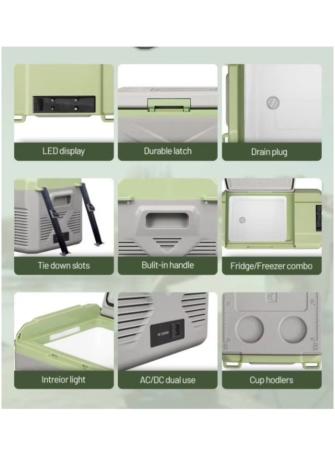 Alpicool X30 30L Portable Car Refrigerator 12V/24V DC & 110–240V AC, Deep Cooling to –20°C, Compact Freezer for Camping, Travel & Home - Image 4