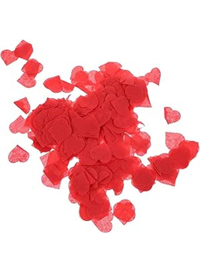 Red Paper Heart Confetti 15g Pack Wedding Table Decoration For Romantic Celebrations - Image 1