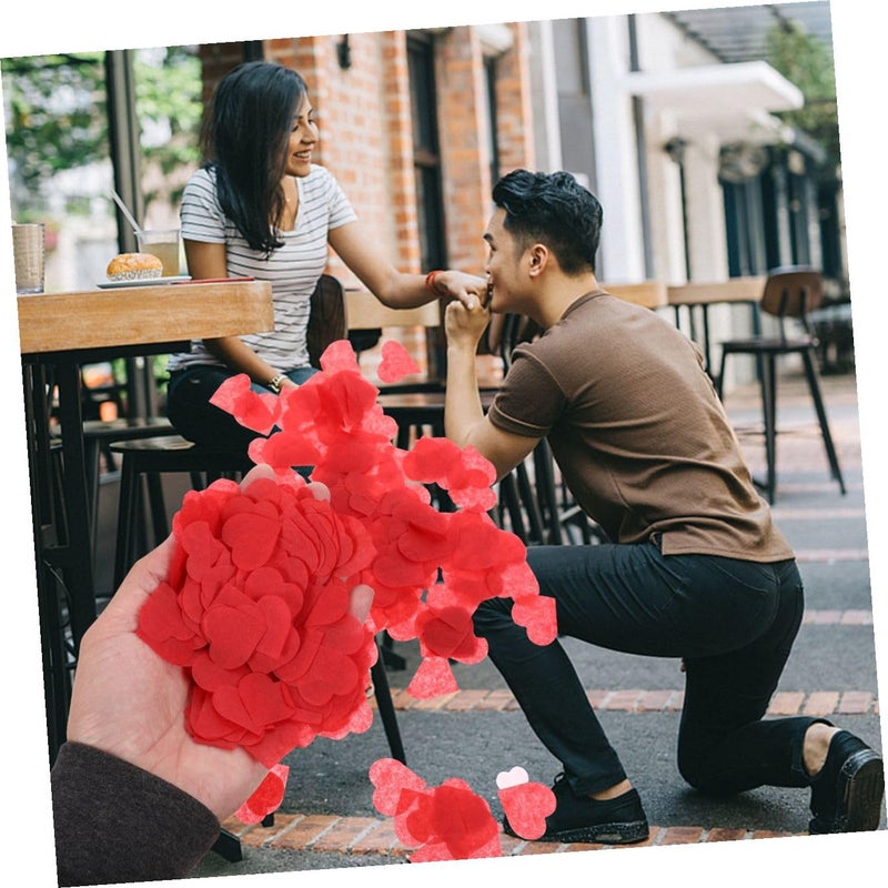 Red Paper Heart Confetti 15g Pack Wedding Table Decoration For Romantic Celebrations - Image 5