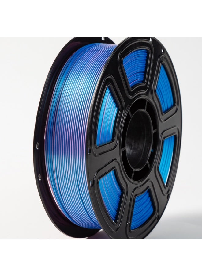 robotgcc Silk PLA Blue Purple Gradient 1.75mm 3D Printer Filament 1KG Dual Color Silk PLA Filament Color Changing PLA Filament Smooth Glossy Finish PLA Material for FDM Printing High Quality PLA Filament Stable Extrusion Consistent Diameter Easy Printing PLA Compatible with Most 3D Printers Decorative Printing Filament for Models Sculptures Cosplay Engineering Prototyping DIY Projects Reliable Layer Adhesion Low Warping Premium Surface Finish Gradient PLA Filament High Precision Tolerance Strong Bonding Performance Professional 3D Printing Material Universal FDM Filament Spool Long Length High Strength PLA Filament - Image 2