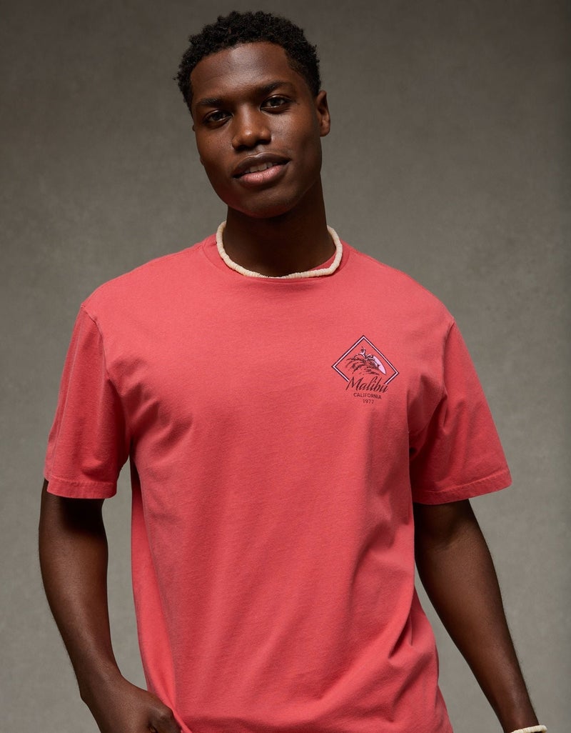 American Eagle AE Standard Fit Destination Graphic T-Shirt - Image 1