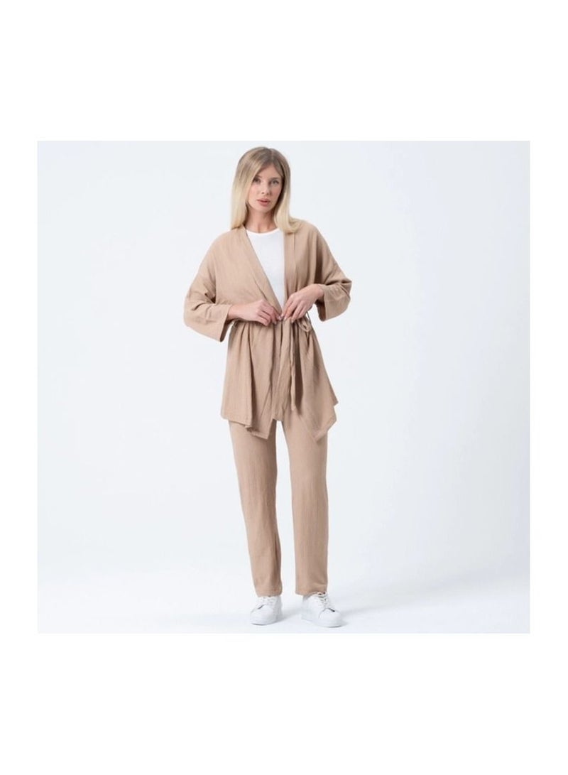 Crepe Belted Set - Image 1