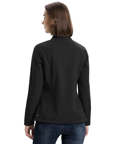33,000ft Women's Lightweight Softshell Jacket Fleece Lined Windbreaker Waterproof Warm Jacket for Running Golf Hiking - Image 2