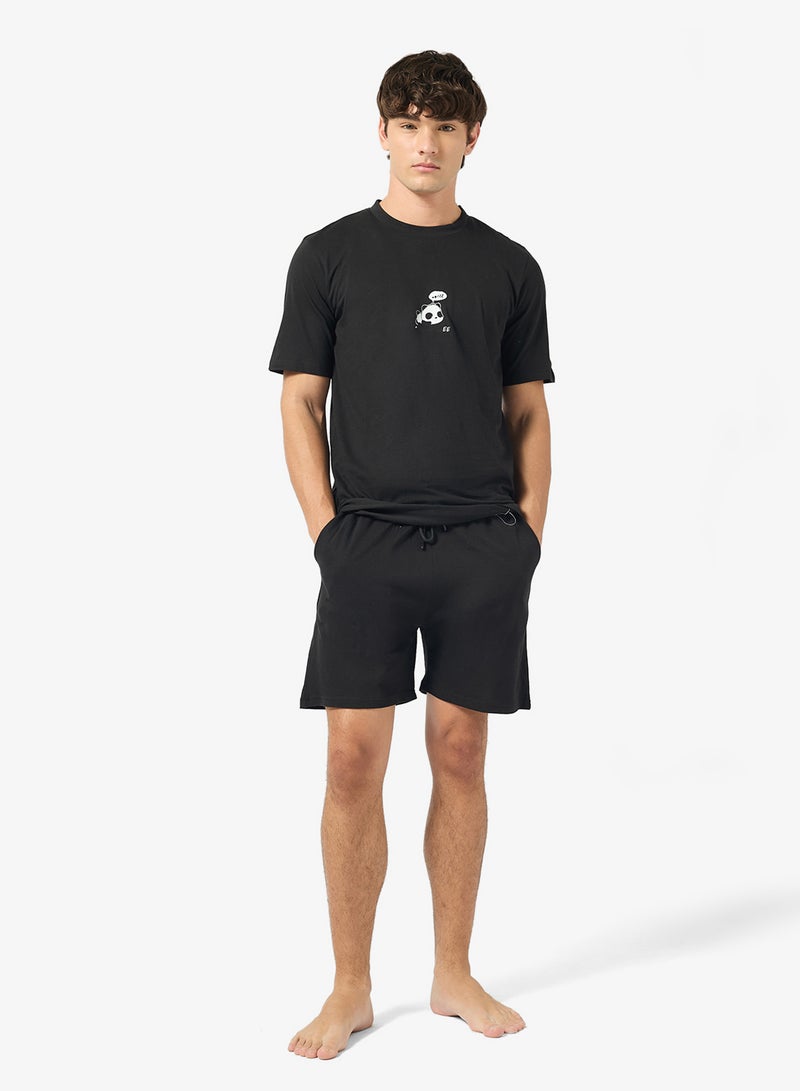 سفنتي فايف طقم بيجامة تي شيرت وشورت - Image 5