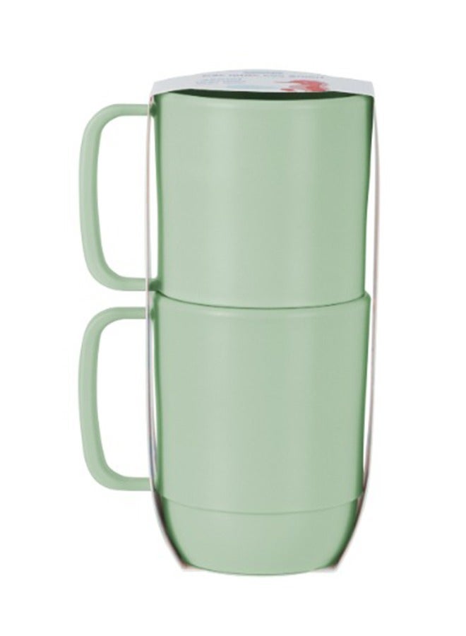 inochi Amori Tall Drinking Cup 350ml, Tea Green-Matcha, 2 Pieces - Image 2