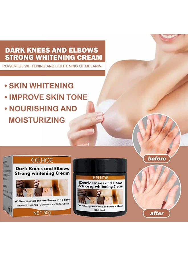 EELHOE Dark Knees And Elbows Strong Whitening Cream, Whitening Body Lotion, Intimate Area Whitening Cream, Dark Spot Correcting Cream For All Skin Types - Image 4