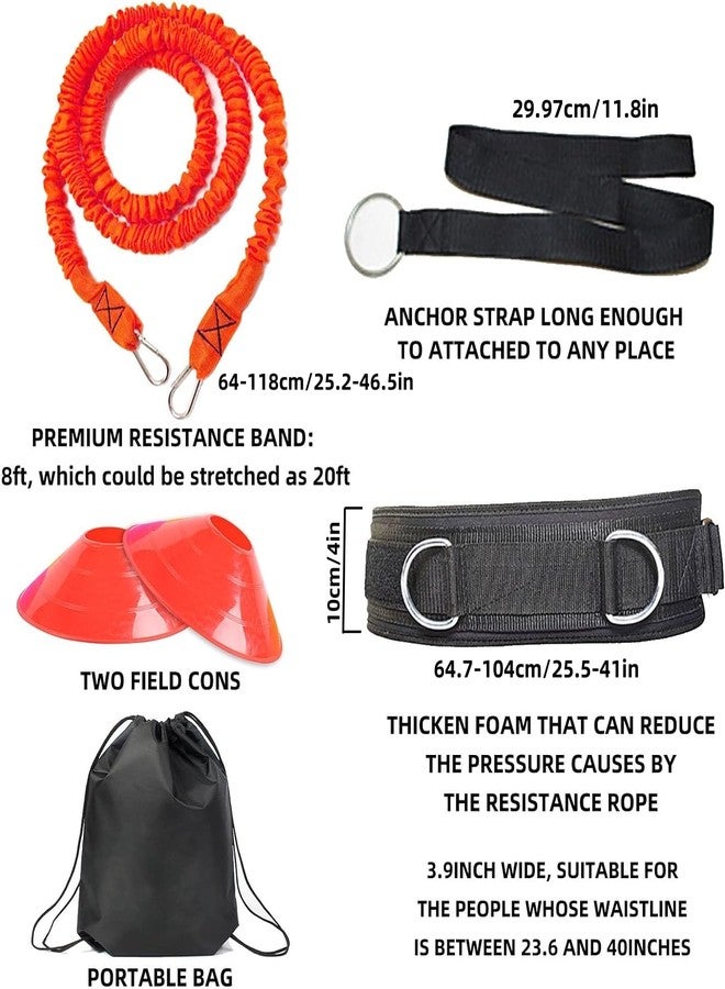 OYINDIZ Speed Training Equipment, Resistance Bungee Band Multi-Sport Resistance Training Kit Improve Speed Fitness Agility Power Speed Strength Vertical Jumping Basketball Tennis Football - Image 2