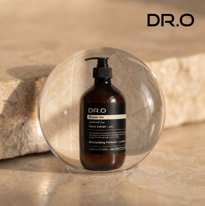 DR.O Premium Shower Gel | 500ml | FLORAL EXTRAIT Scent | Deep Nourishing Body Wash for Glowing Skin | Gentle Cleansing Foam for All Skin Type | Moisturizing Skin Care Formula | Long Lasting Fragrance. - Image 3