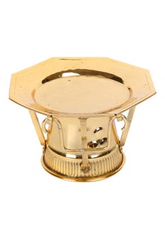 AL SANIDI Indian stainless steel dates and sweets serving dish, Trips plates, Gold, Size 14 Cm  - Image 1