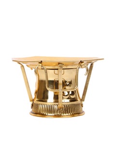 AL SANIDI Indian stainless steel dates and sweets serving dish, Trips plates, Gold, Size 14 Cm  - Image 3