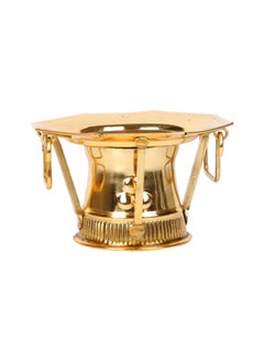 AL SANIDI Indian stainless steel dates and sweets serving dish, Trips plates, Gold, Size 14 Cm  - Image 2