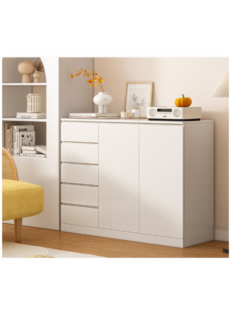 CityRiya-Long Storage Cabinet, Buffet Sideboard Cabinet, Coffee Bar Cabinet with Drawer, Large Cupboard, Coffee Corner with Storage, Entryway Console Table, Accent Table for Home Kitchen (White, 120*40*89cm) - Image 2