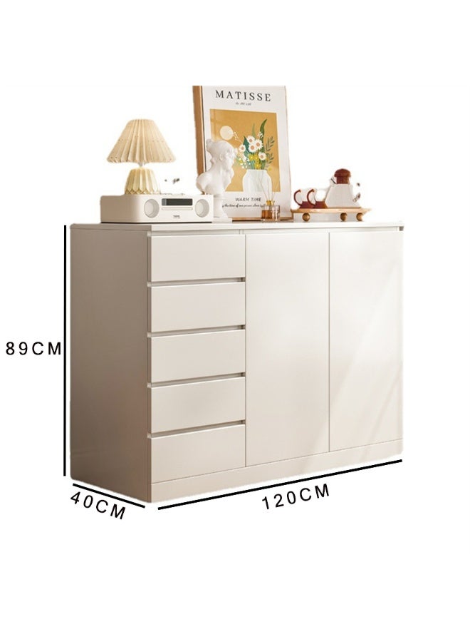CityRiya-Long Storage Cabinet, Buffet Sideboard Cabinet, Coffee Bar Cabinet with Drawer, Large Cupboard, Coffee Corner with Storage, Entryway Console Table, Accent Table for Home Kitchen (White, 120*40*89cm) - Image 3