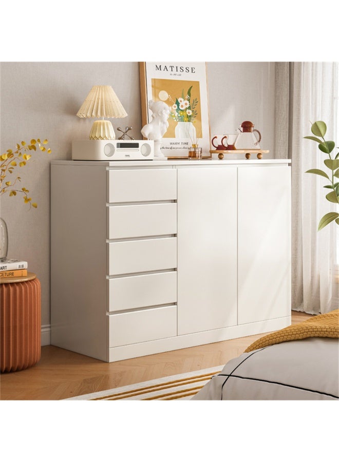 CityRiya-Long Storage Cabinet, Buffet Sideboard Cabinet, Coffee Bar Cabinet with Drawer, Large Cupboard, Coffee Corner with Storage, Entryway Console Table, Accent Table for Home Kitchen (White, 120*40*89cm) - Image 5