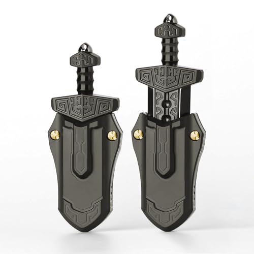 HIDEDC Taia Sword Fidget Toy Metal Sword Fidget Slider EDC Fidget Toys Adults Stress Relief Toy Executive Desk Toy for Keep Focus Anxiety Relief Grey - Image 1