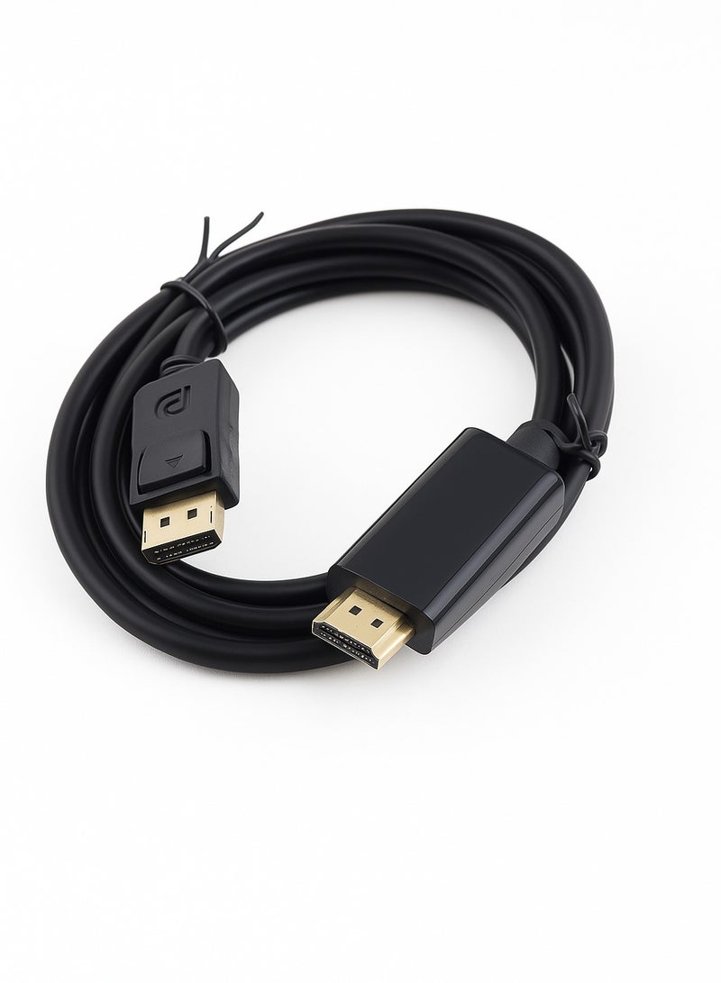 DisplayPort To HDMI High Digital Adapter Cable | Black  - Image 1