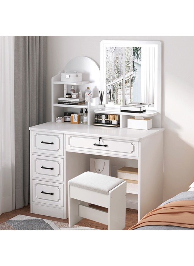 keke Multifunctional Makeup Vanity Dressing Table with LED Mirror and Chair 80 CM  - Image 2