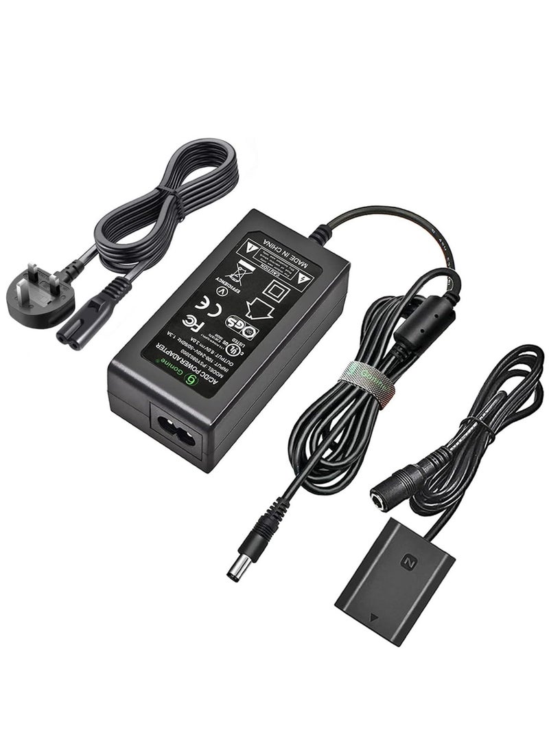 ELTRAZONE - NP-FZ100 Dummy Battery Kit Power Supply AC Adapter Kit for Sony Alpha A6600, FX3, A7 III, A7R3, A7R IV, A7S III, A9, A9R, A9S, A7C, A1 Cameras, Replaces BC-QZ1 Battery - Image 1