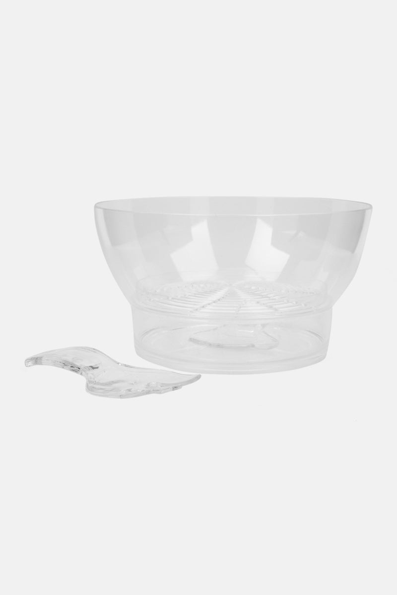 KitchenCraft Salad On Ice Bowl and Servers Set, Transparent - Image 3