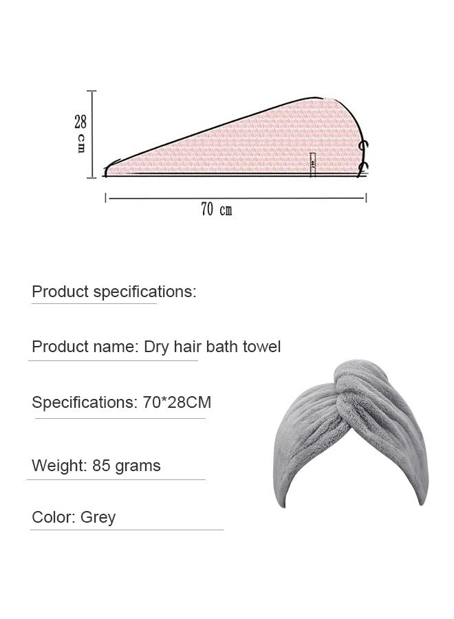 Soft Absorbent Hair Drying Bath Towel 65x25 cm  - Image 5