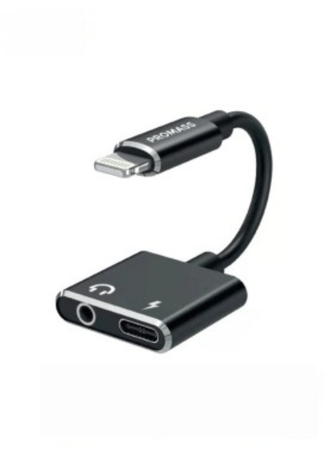 محول صوت لايتنينغ إلى 3.5mm مع مدخل شحن لايتنينغ