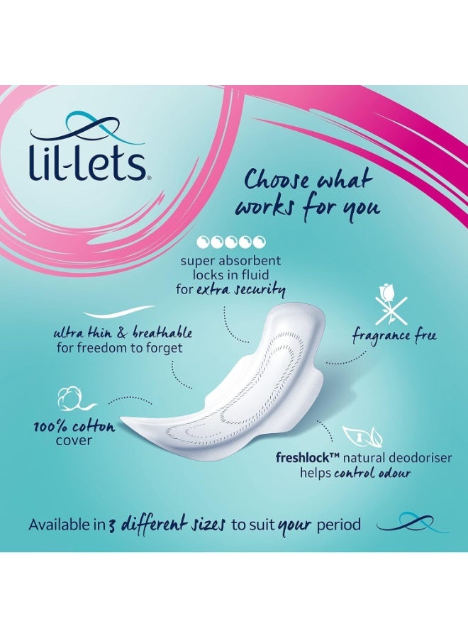 Lil-Lets Freshlock Ultra Thin Pads With Wings & Natural Deodoriser 12Pads - Image 2