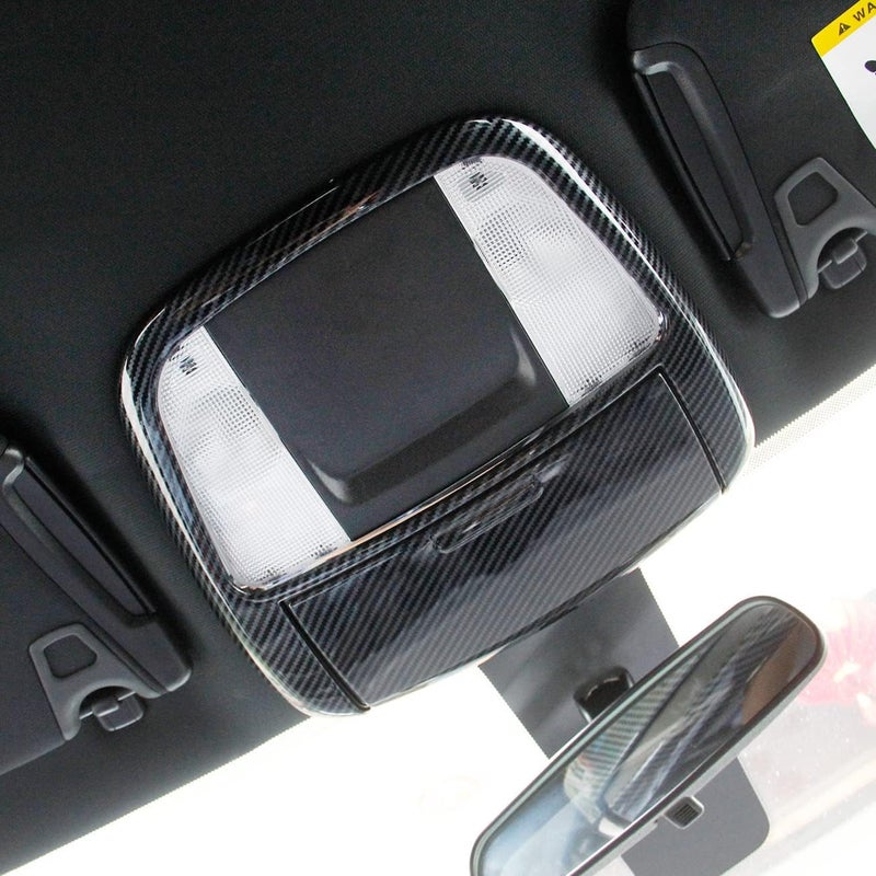 crosselec Carbon Fiber Roof Reading Light Lamp Cover Trim Kit For Dodge Charger 2011+/Chrysler 300 2015-2021 - Image 3