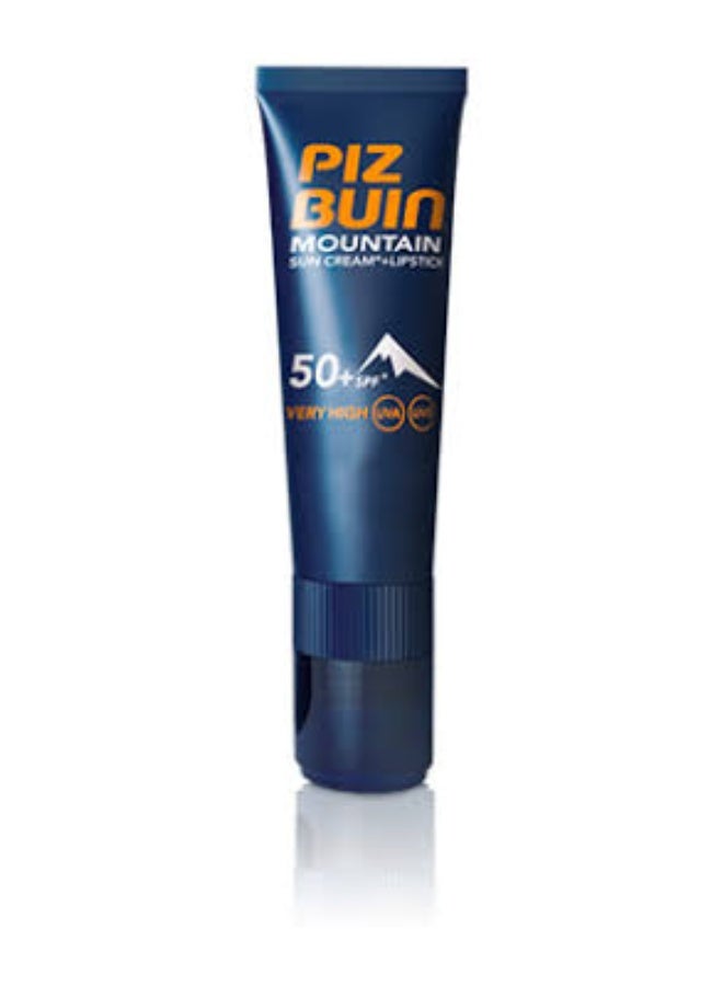 بيز بوين كريم الوقاية من الشمس Piz Buin Mountain SPF50+ + مرطب الشفاه - Image 2