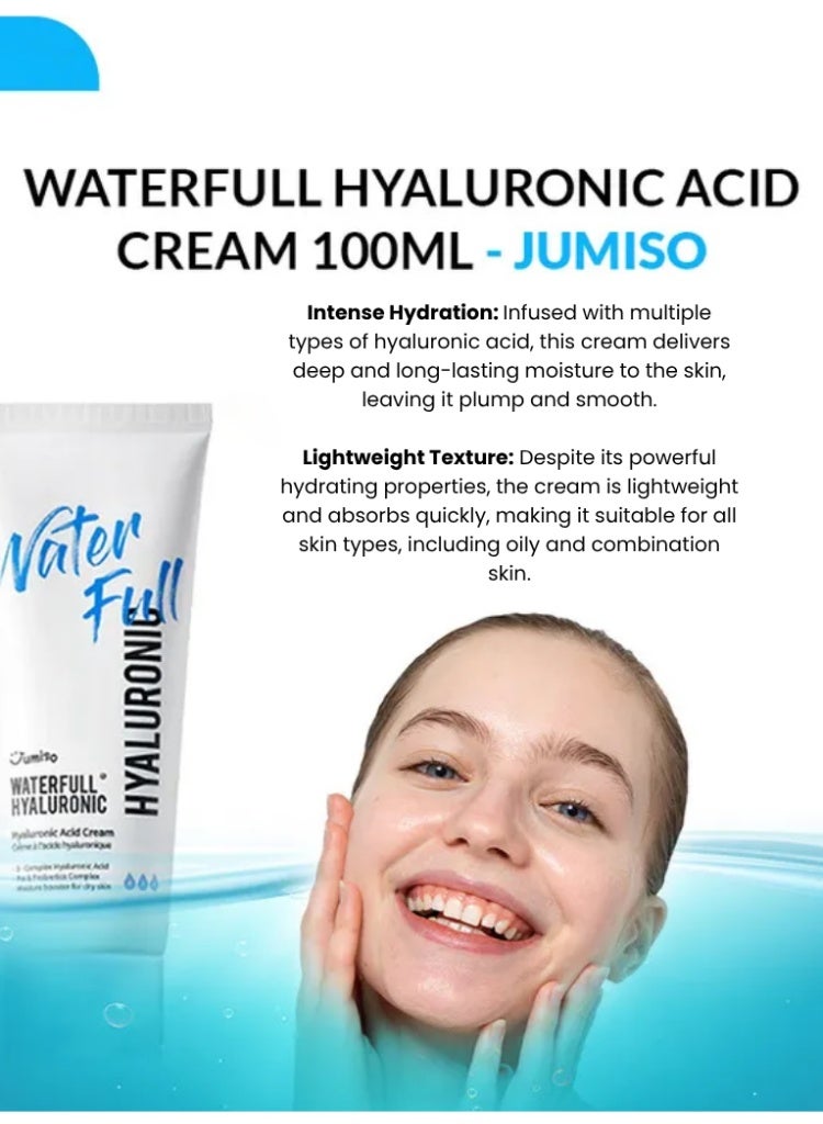 JUMISO Size Up Waterfull Hyaluronic Cream 100ml | Deep Hydration and Plumping Moisturizer for Smooth, Radiant Skin - Image 3