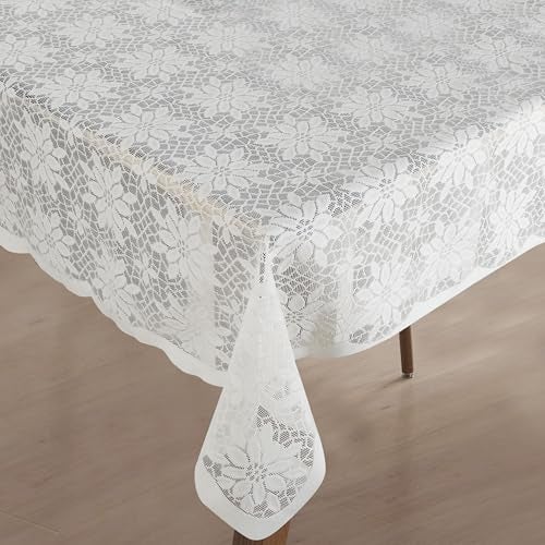 Homerz Premium 6-8 Seater Table Cloth, Soft and Durable Fabric (Jasmine Cream, 60x90 inch- 6-8 Seater) - Image 2