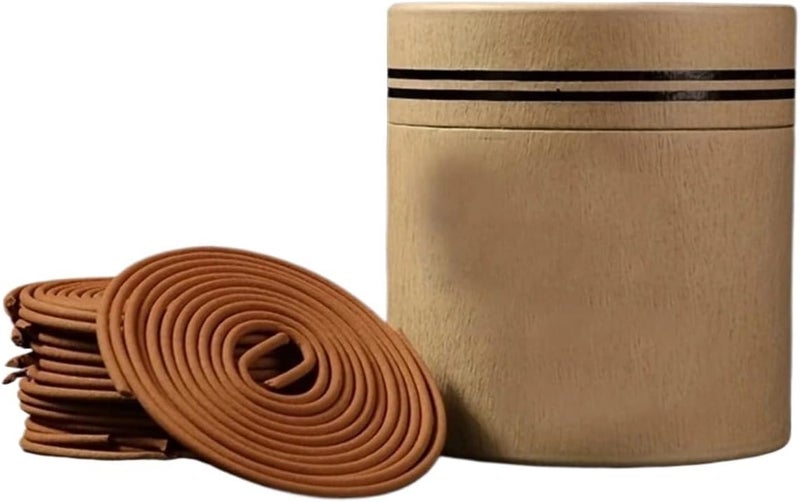 48 Plates Natural Sandalwood Coil Incense Eaglewood Wormwood Aromatherapy(1box Eaglewood) - Image 1
