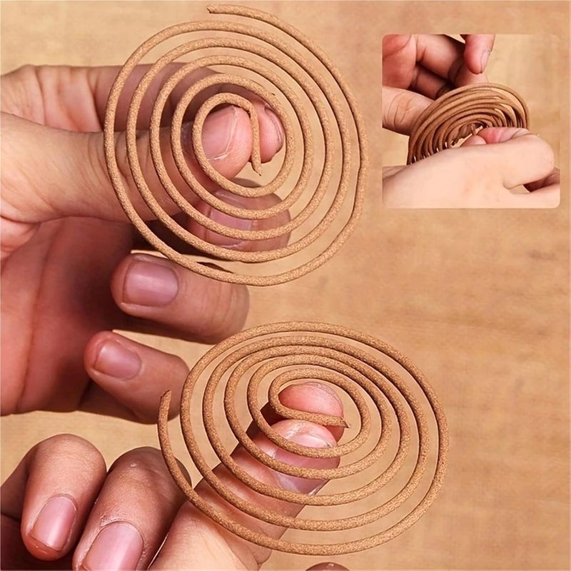 48 Plates Natural Sandalwood Coil Incense Eaglewood Wormwood Aromatherapy(1box Eaglewood) - Image 4