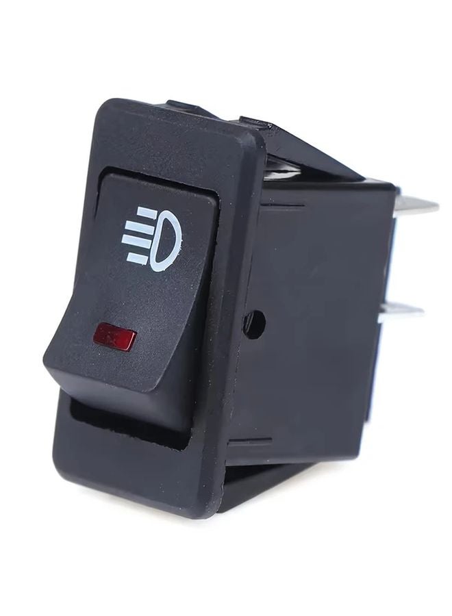 قطعتان مفتاح روكر LED أحمر تشغيل إيقاف وضعين 4 دبابيس 12 فولت 35 أمبير لمبة ضباب سيارة - Image 4