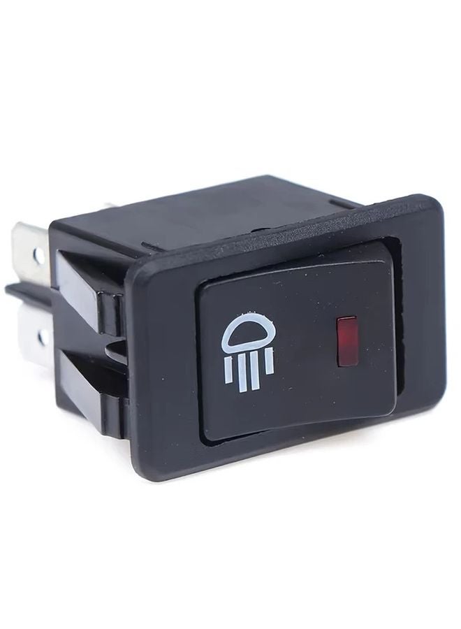 قطعتان مفتاح روكر LED أحمر تشغيل إيقاف وضعين 4 دبابيس 12 فولت 35 أمبير لمبة ضباب سيارة - Image 5