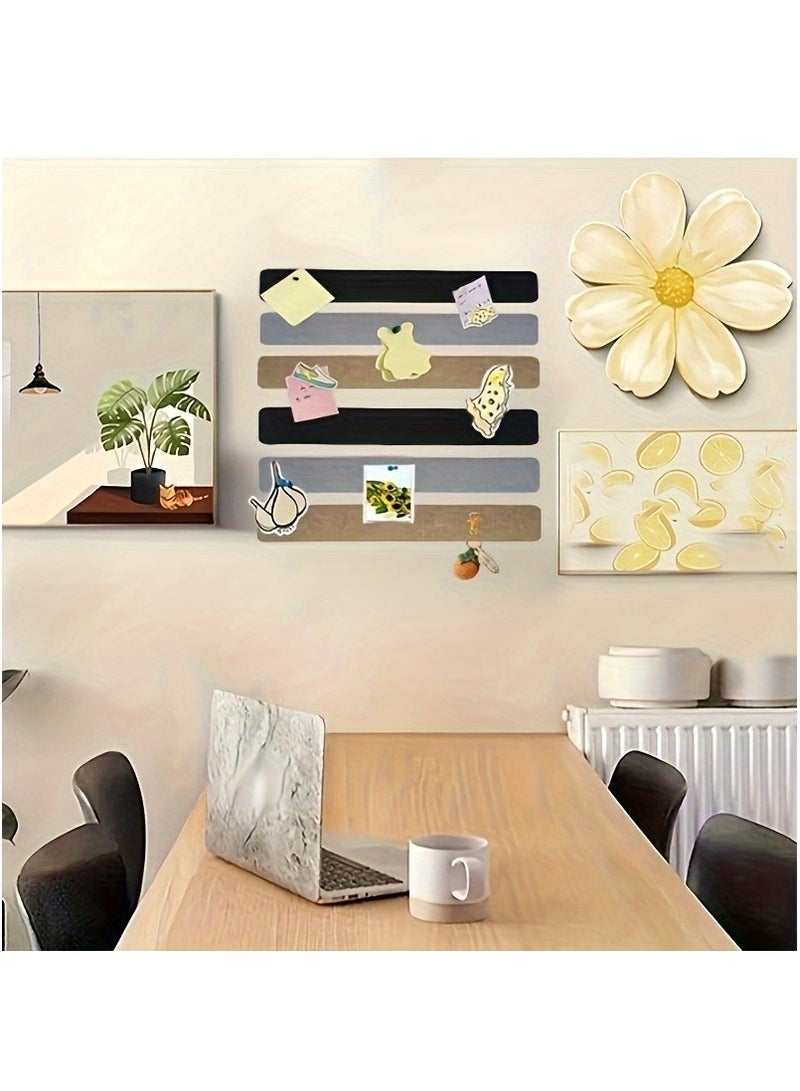 8 pcs Wall Hanging Cork Felt Board, Romantic Memo Bulletin Board, Long Cork Storage Board Strip, Self Adhesive Cork Strip, Bulletin Board Message Board, Blackboard Bulletin Board - Image 5