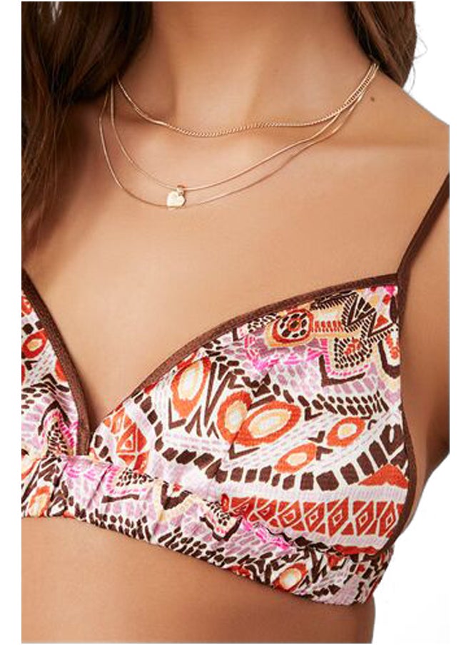 FOREVER 21 - Geo Print Triangle Bralette - Image 1