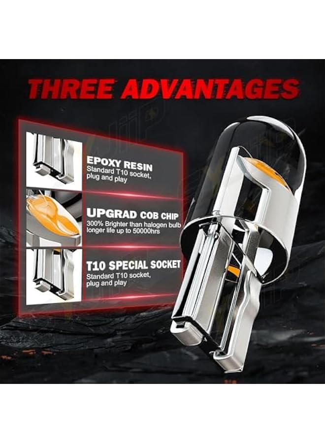 FYLX LED Tube Bulbs 10 Car Roof Lights License Plate Light Lights for Car Interior Decoration T10 Wedge Base LED Bulb for Car Interior Exterior Decoration Light homeYellow) - Image 4