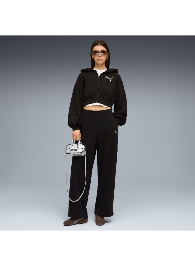 PUMA ESSENTIALS BEDAZZLED ZIP-UP HOODIE - Image 3