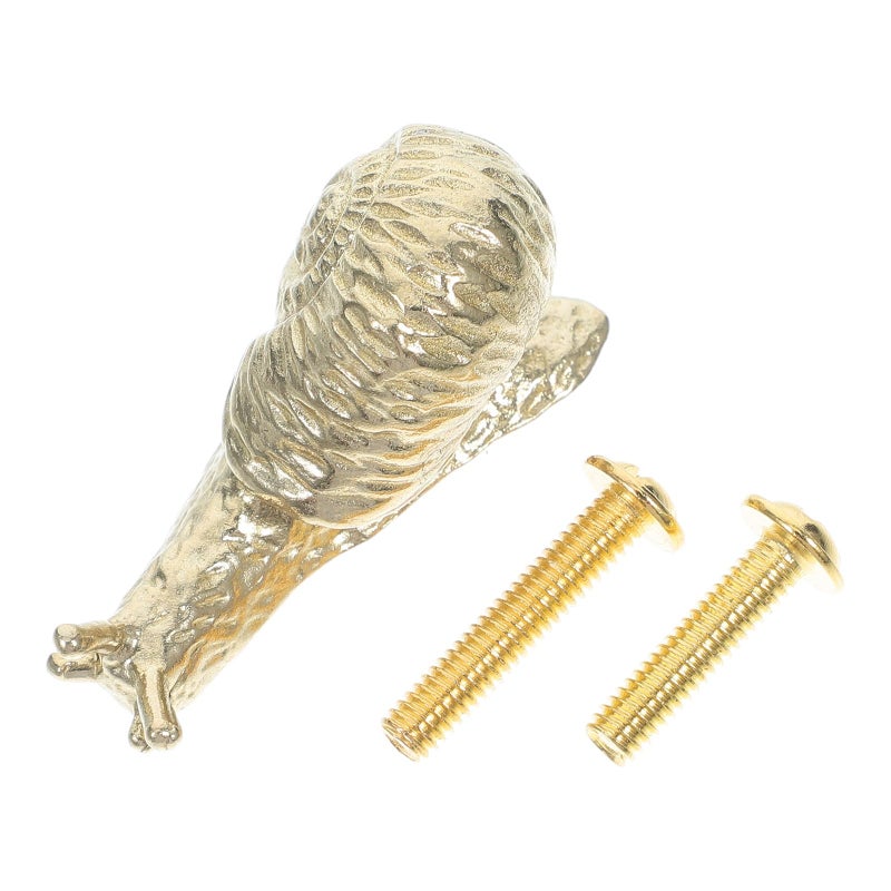 Vintage Brass Snail Shaped Cabinet Drawer Pull Handles for Kitchen Bathroom Furniture - Image 2