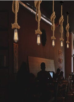 Vmax Rope Hanging Pendant Light 100cm With Bulb  - Image 5