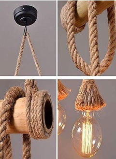 Vmax Rope Hanging Pendant Light 100cm With Bulb  - Image 2