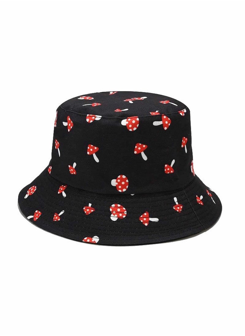Excefore Reversible Bucket Hat, Unisex Print Double Side Wear Beach Sun Hat Aesthetic Fishing Hat for Men Women Teens  - Image 1