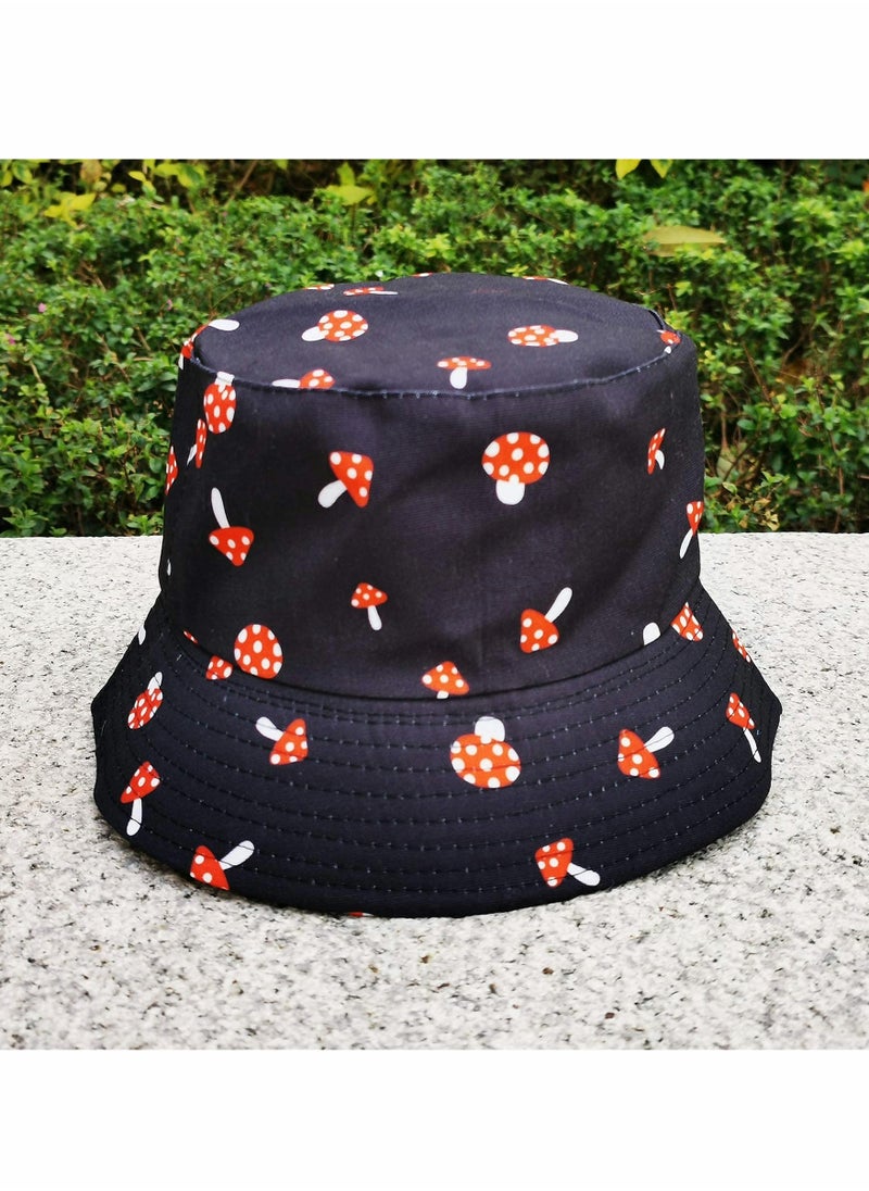 Excefore Reversible Bucket Hat, Unisex Print Double Side Wear Beach Sun Hat Aesthetic Fishing Hat for Men Women Teens  - Image 4