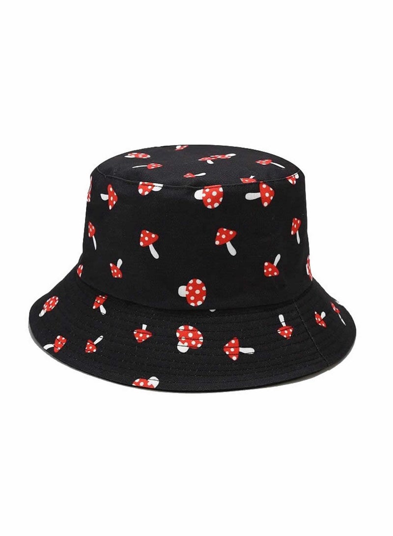 Excefore Reversible Bucket Hat, Unisex Print Double Side Wear Beach Sun Hat Aesthetic Fishing Hat for Men Women Teens - Image 1