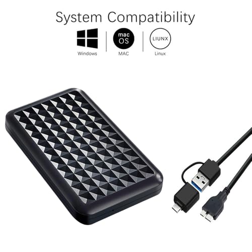 Tianken Ultra Slim Portable External Hard Drive 2.5'' USB 3.0 HDD Storage for PC, Mac, Laptop, PS4, PS5, Xbox one (1TB) - Image 2