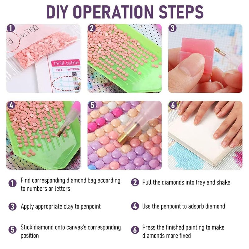 ANNIE DIY 5D Diamond Painting Digital kit Suitable for Adults and Children Full Diamond Embroidery Painting Gifts Arts Crafts for Home Decor (Moon) - Image 3