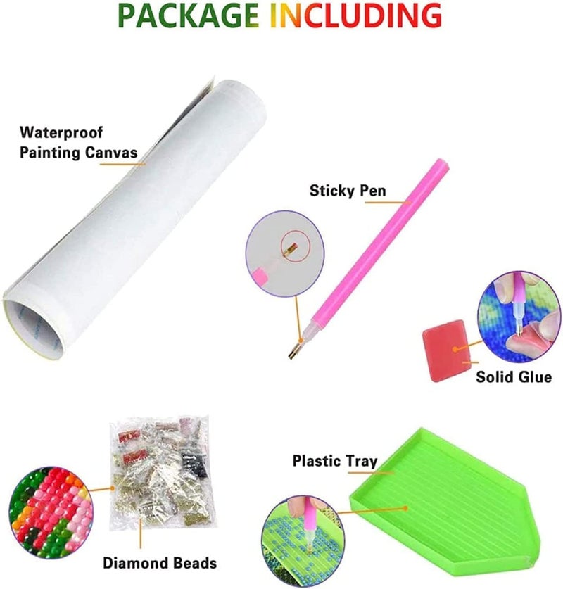 ANNIE DIY 5D Diamond Painting Digital kit Suitable for Adults and Children Full Diamond Embroidery Painting Gifts Arts Crafts for Home Decor (Moon) - Image 2